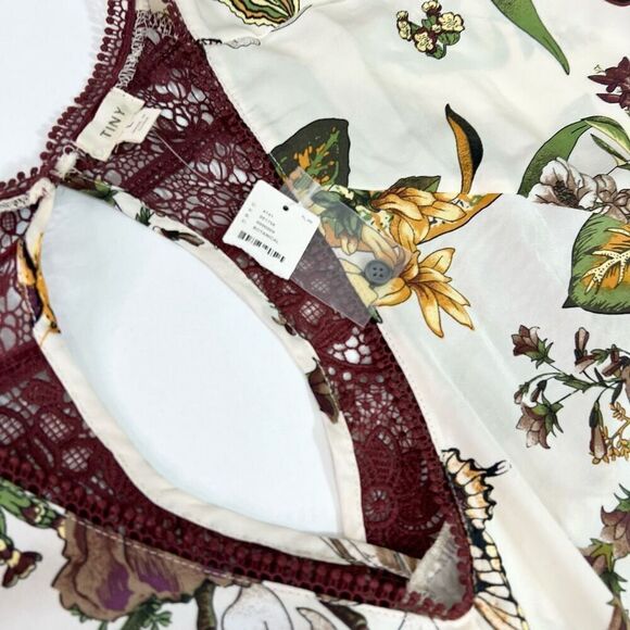 Tiny Anthropologie Jumpsuit Womens Large Floral Lace NWT wide leg bloomcore 70s - Picture 6 of 16